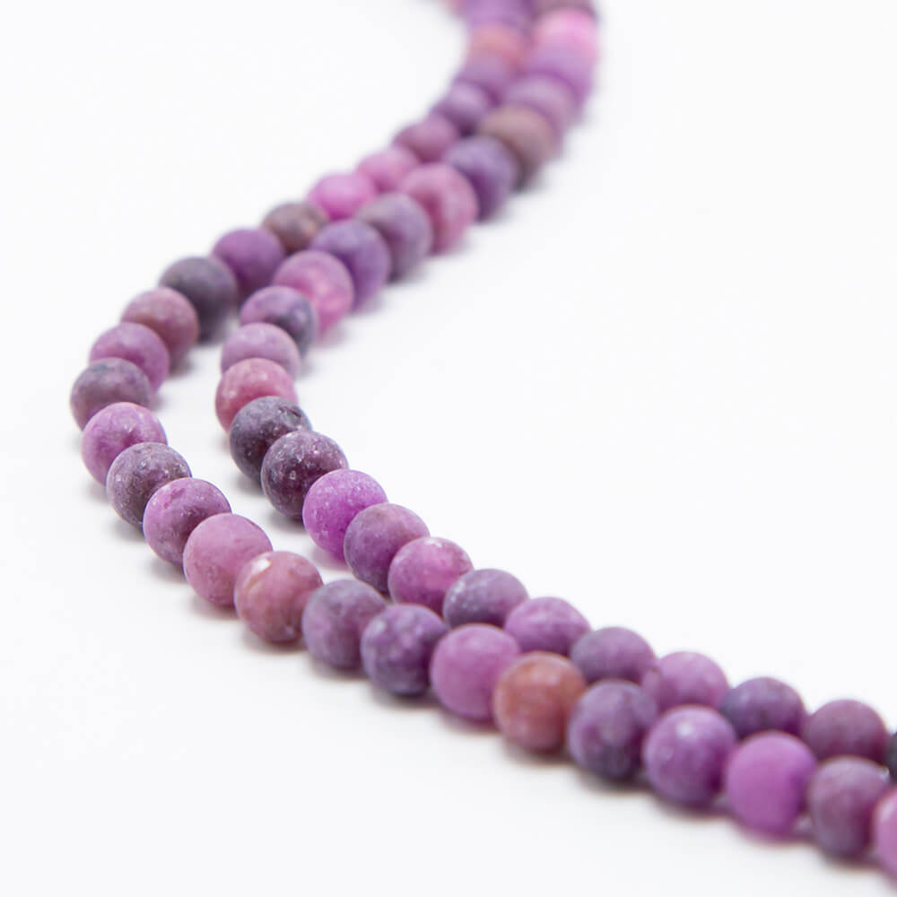 Matte Kunzite Round Beads