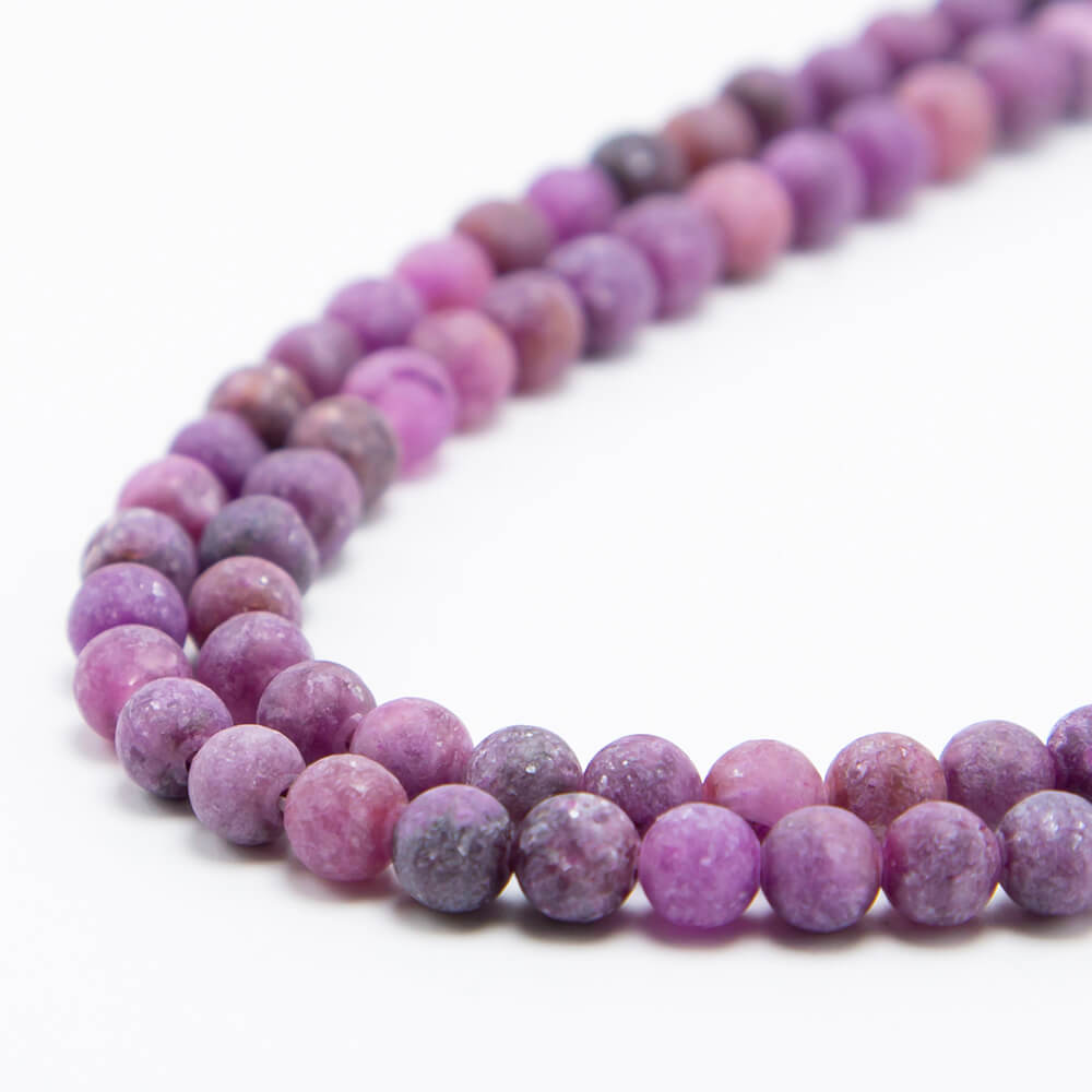 Matte Kunzite Round Beads