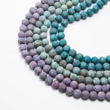 Purple Pyrite Round Beads