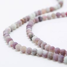 Bestone Pink Tourmaline Matte Heishi Beads Strand for Jewelry Making