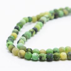 Chrysoprase Matte Round Beads