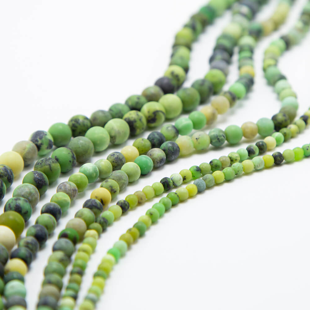 Chrysoprase Matte Round Beads