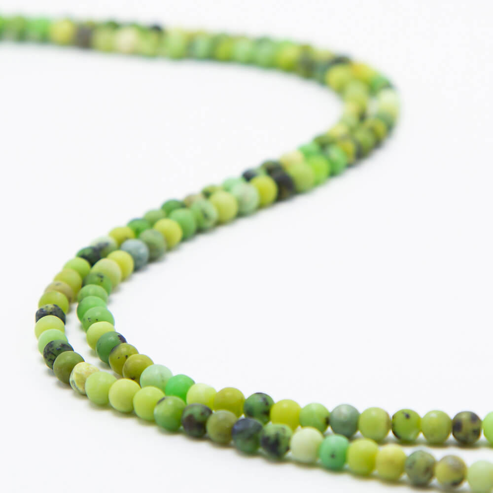 Chrysoprase Matte Round Beads