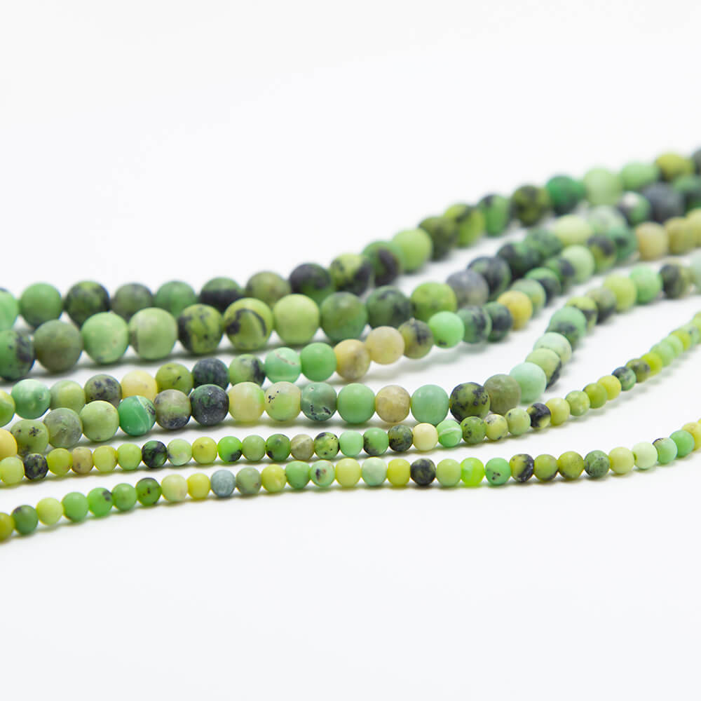 Chrysoprase Matte Round Beads