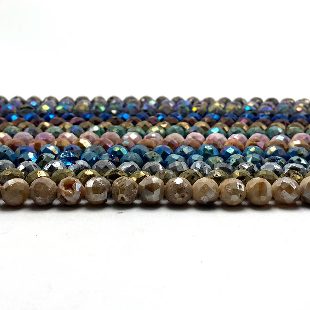 Multicolor Matte Druzy Agate