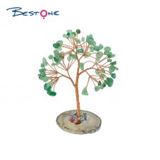 Agate baseplate gemstone auspicious tree