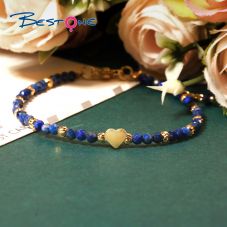 New Design 3.5mm Faceted Gemstone Jewelry Copper Plated Real Gold Beads Freshwater Pearl Adjustable Custom Bracelet for Women