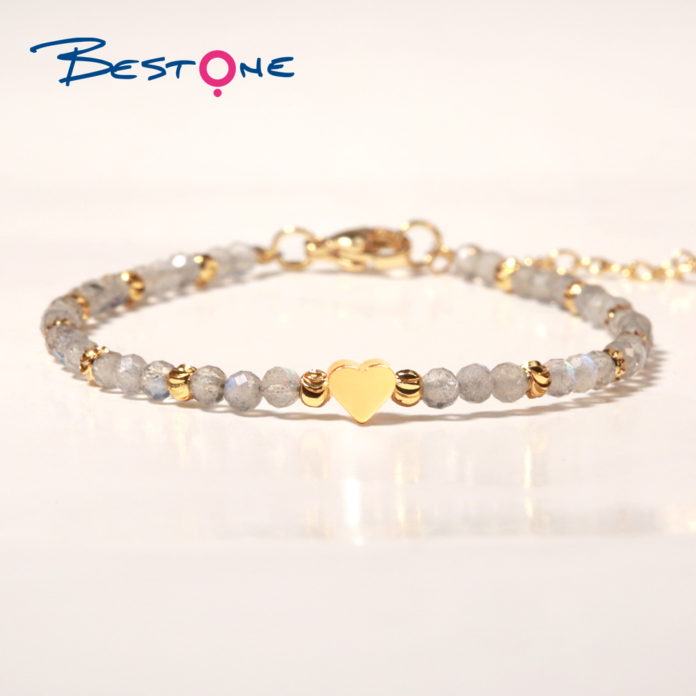 New Design 3.5mm Faceted Gemstone Jewelry Copper Plated Real Gold Beads Freshwater Pearl Adjustable Custom Bracelet for Women