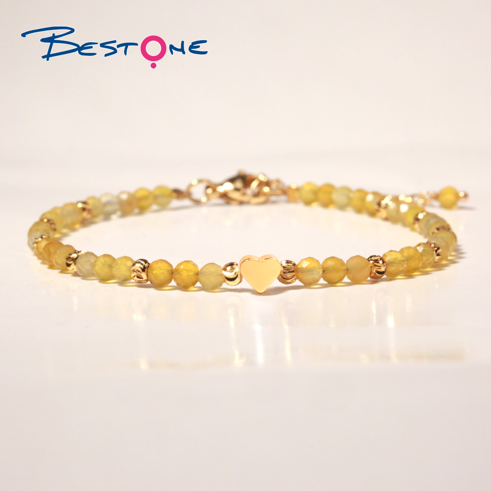 New Design 3.5mm Faceted Gemstone Jewelry Copper Plated Real Gold Beads Freshwater Pearl Adjustable Custom Bracelet for Women