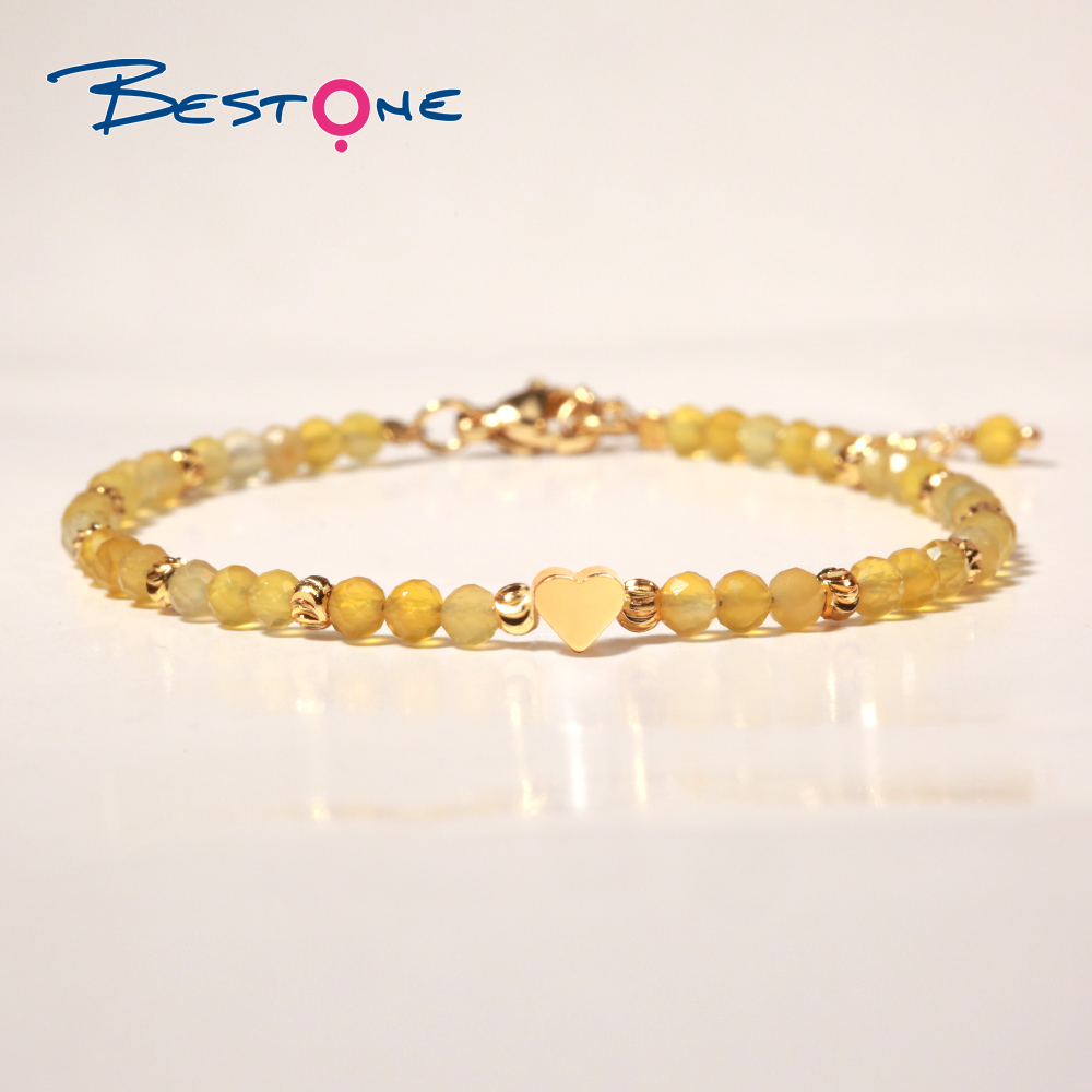 New Design 3.5mm Faceted Gemstone Jewelry Copper Plated Real Gold Beads Freshwater Pearl Adjustable Custom Bracelet for Women
