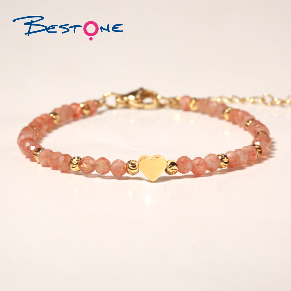 New Design 3.5mm Faceted Gemstone Jewelry Copper Plated Real Gold Beads Freshwater Pearl Adjustable Custom Bracelet for Women