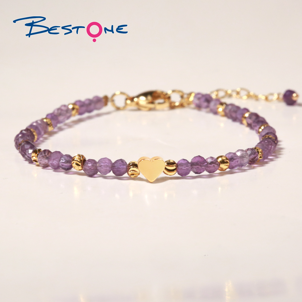 New Design 3.5mm Faceted Gemstone Jewelry Copper Plated Real Gold Beads Freshwater Pearl Adjustable Custom Bracelet for Women