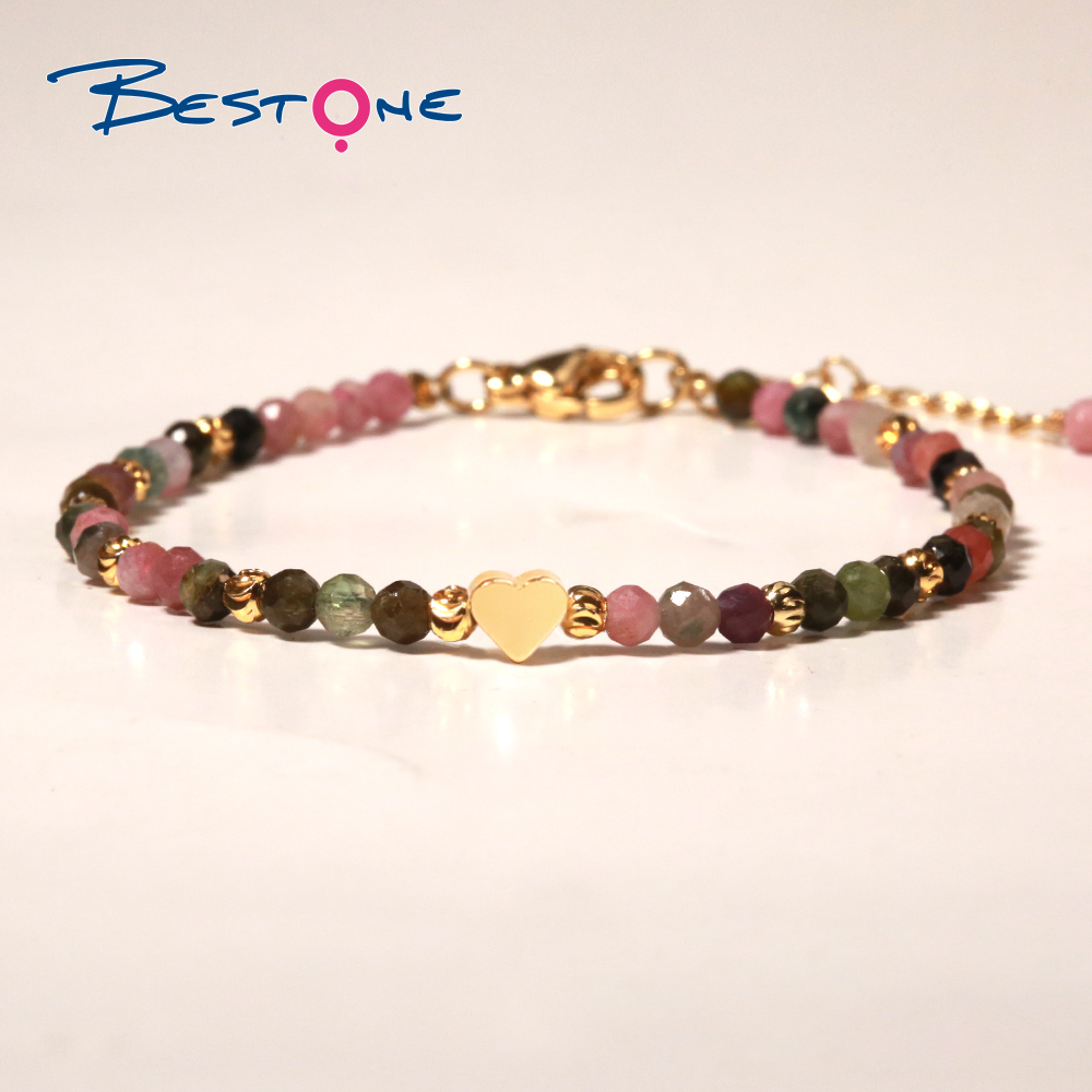 New Design 3.5mm Faceted Gemstone Jewelry Copper Plated Real Gold Beads Freshwater Pearl Adjustable Custom Bracelet for Women