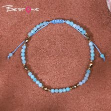 Bracelet - Material - faceted bead -3mm+ bead - faceted -3*5mm+ copper bead -2mm- Drawstring Bracelet - Material - faceted bead -3mm+ bead - faceted -3*5mm+ copper bead -2mm- Drawstring