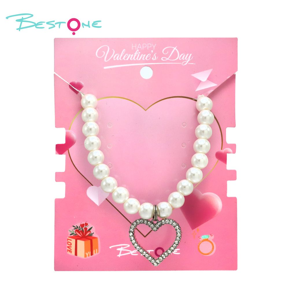 Pearl Necklace with Heart Pendant