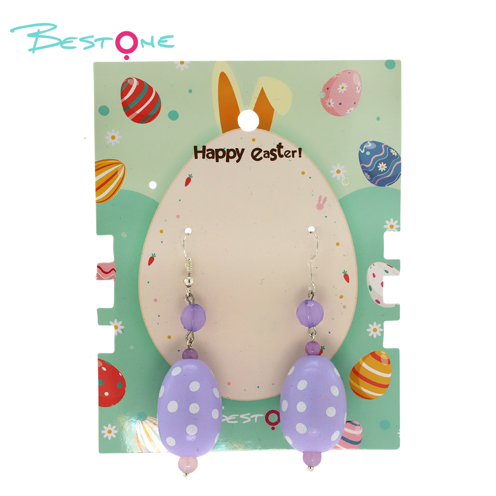 Purple Easter Egg Earrings