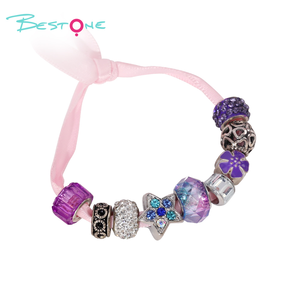 Large Hole Beads - Resin & Alloy Charm Beads Set - Purple/Light Green/Rainbow Mixed