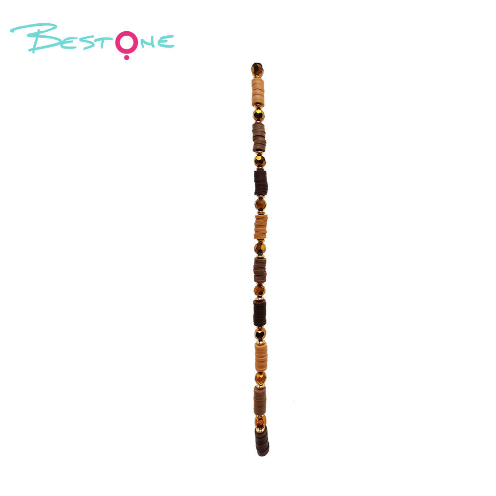 Bestone Stock Wholesale DIY Loose 3x8mm 7 Inches Beads Colored Clay beads Set