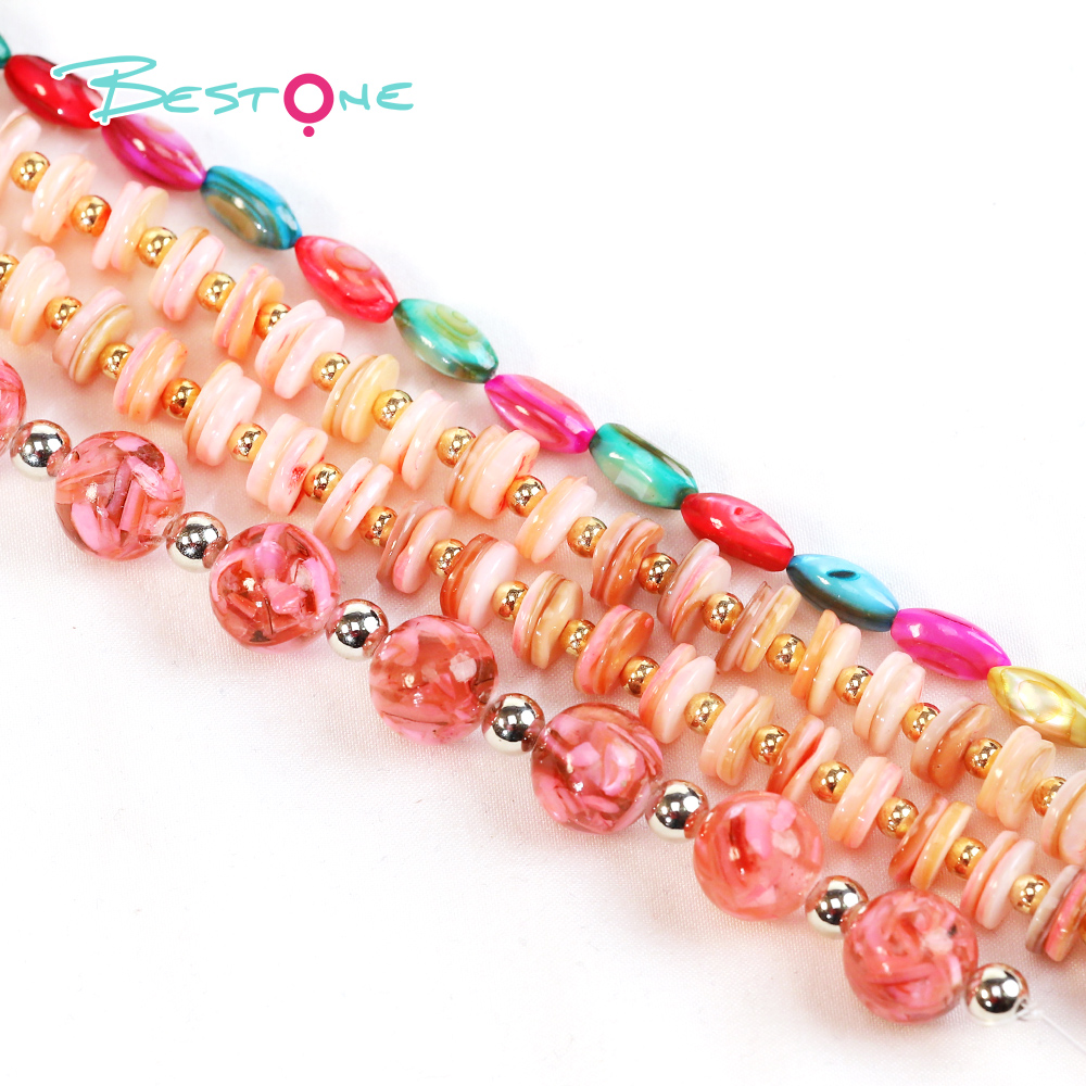 Bestone Wholesale Low Price Loose Beads 12 Inches 8mm Natural Shapes Mixed Beads Set
