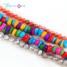 Bestone Wholesale Low Price Loose Beads 12 Inches 8mm Natural Shapes Mixed Beads Set