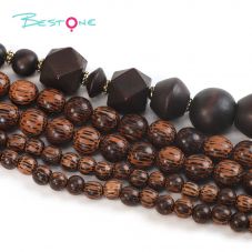 Bestone Low Price Stock Wholesale DIY Accessories Chestnut Brown Mixed Special Shaped Wooden Beads Sets