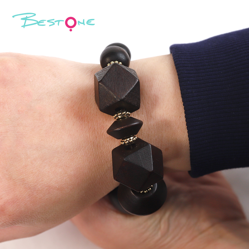 Bestone Low Price Stock Wholesale DIY Accessories Chestnut Brown Mixed Special Shaped Wooden Beads Sets