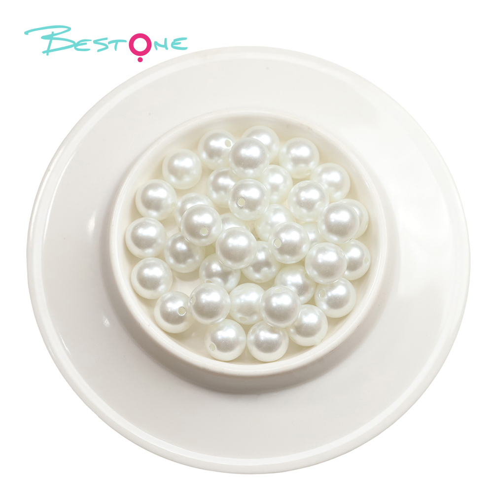 Plastic Imitation Pearl Beads Assortment Various Sizes & Colors