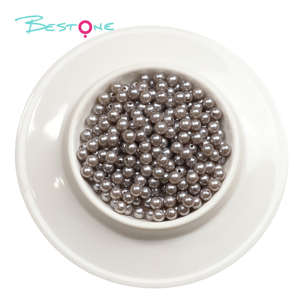 Plastic Imitation Pearl Beads Assortment Various Sizes & Colors