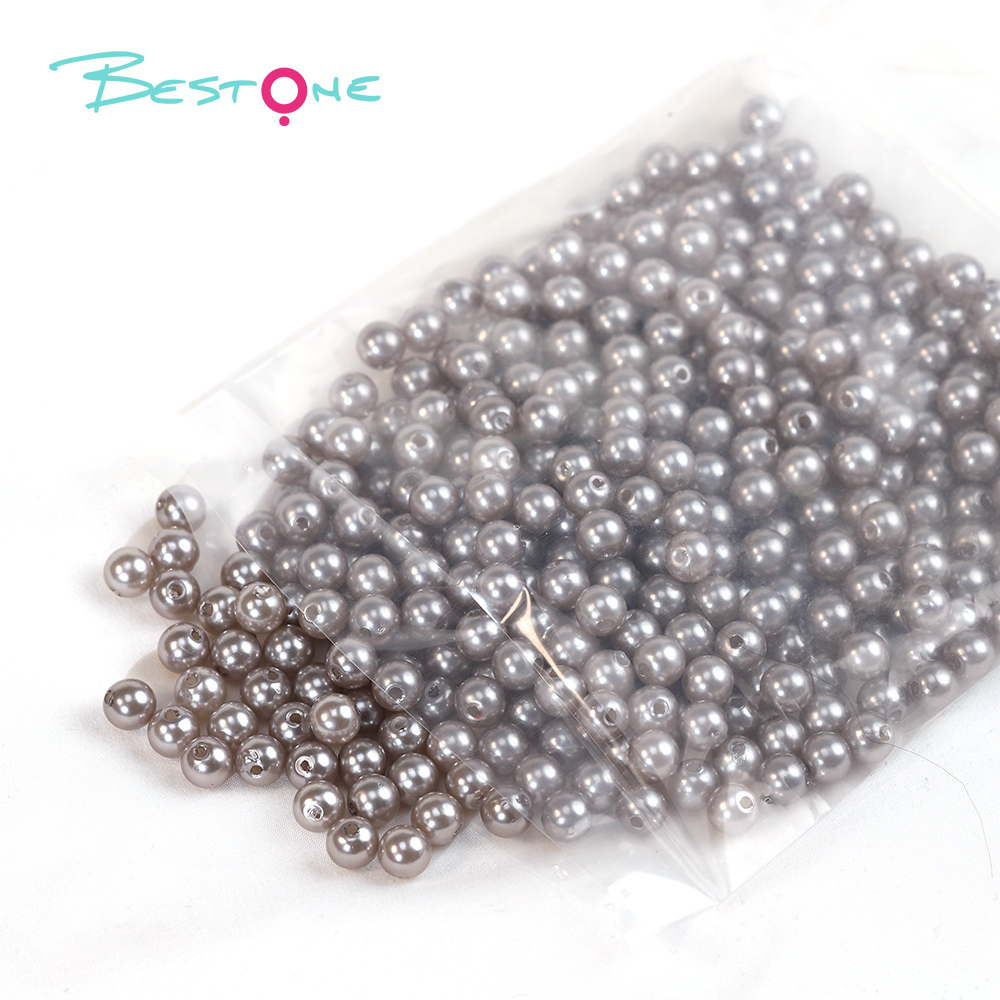 Plastic Imitation Pearl Beads Assortment Various Sizes & Colors