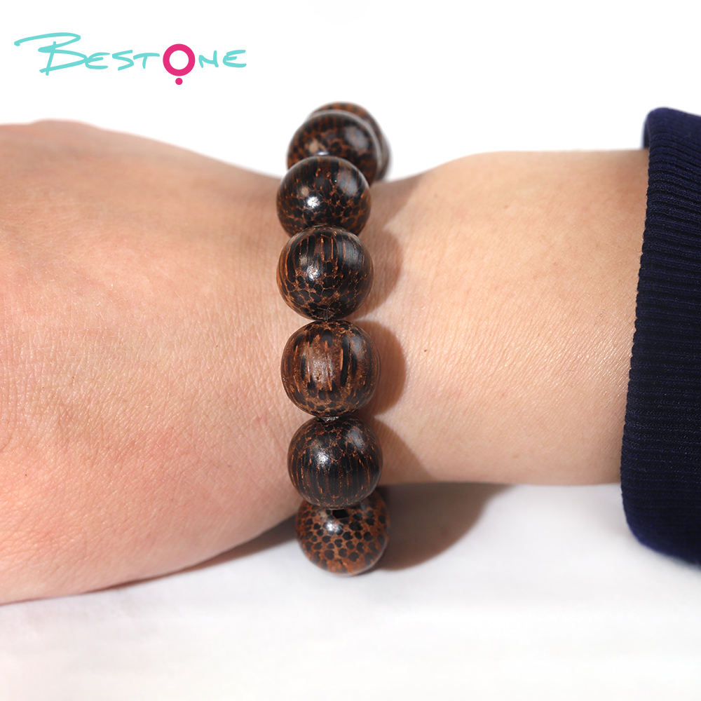 Bestone Natural Bodhi Round Beads with Abacus Beads
