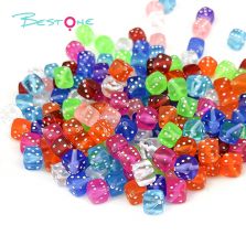 Bestone Plastic Cube Beads Assortment Dice & Letter Beads Various Colors & Sizes