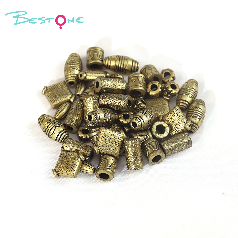 Mixed-Plating Acrylic CCB Beads Set Black Washed Finish, Various Shapes & Styles
