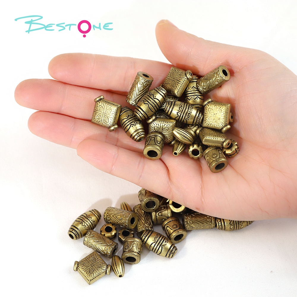 Mixed-Plating Acrylic CCB Beads Set Black Washed Finish, Various Shapes & Styles
