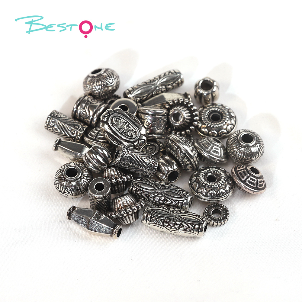 Mixed-Plating Acrylic CCB Beads Set Black Washed Finish, Various Shapes & Styles