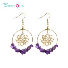 Lotus Radiance Crystal Hoop Earrings – 7cm