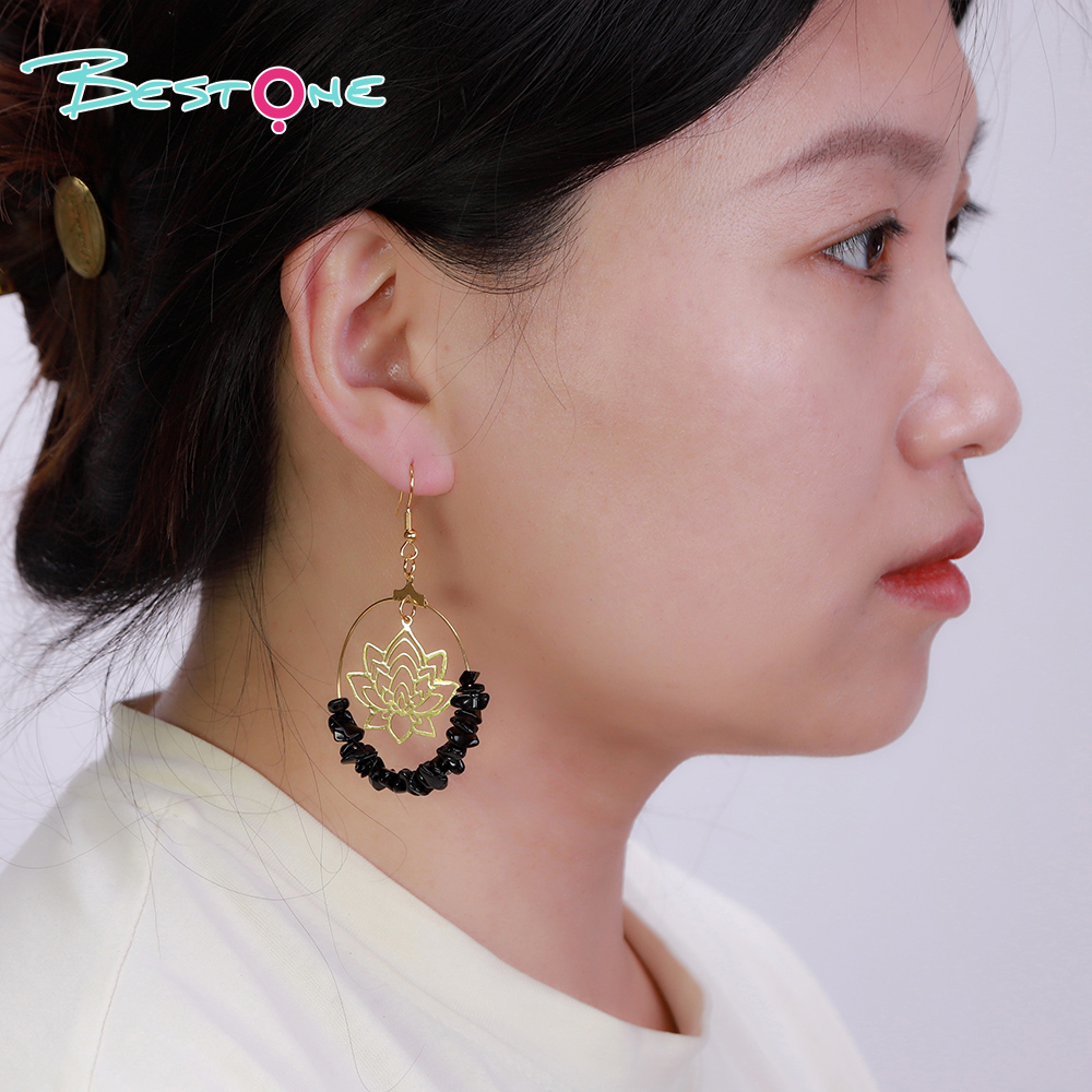 Lotus Radiance Crystal Hoop Earrings – 7cm