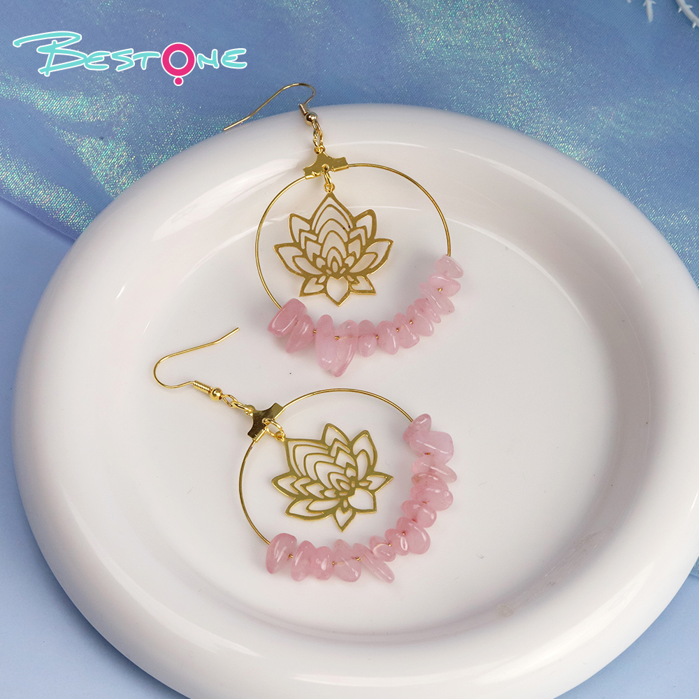 Lotus Radiance Crystal Hoop Earrings – 7cm