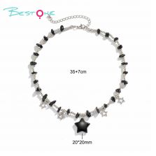 Starlight Guardian Natural Stone Pendant Necklace – 35+7cm Starlight Guardian Natural Stone Pendant Necklace – 35+7cm