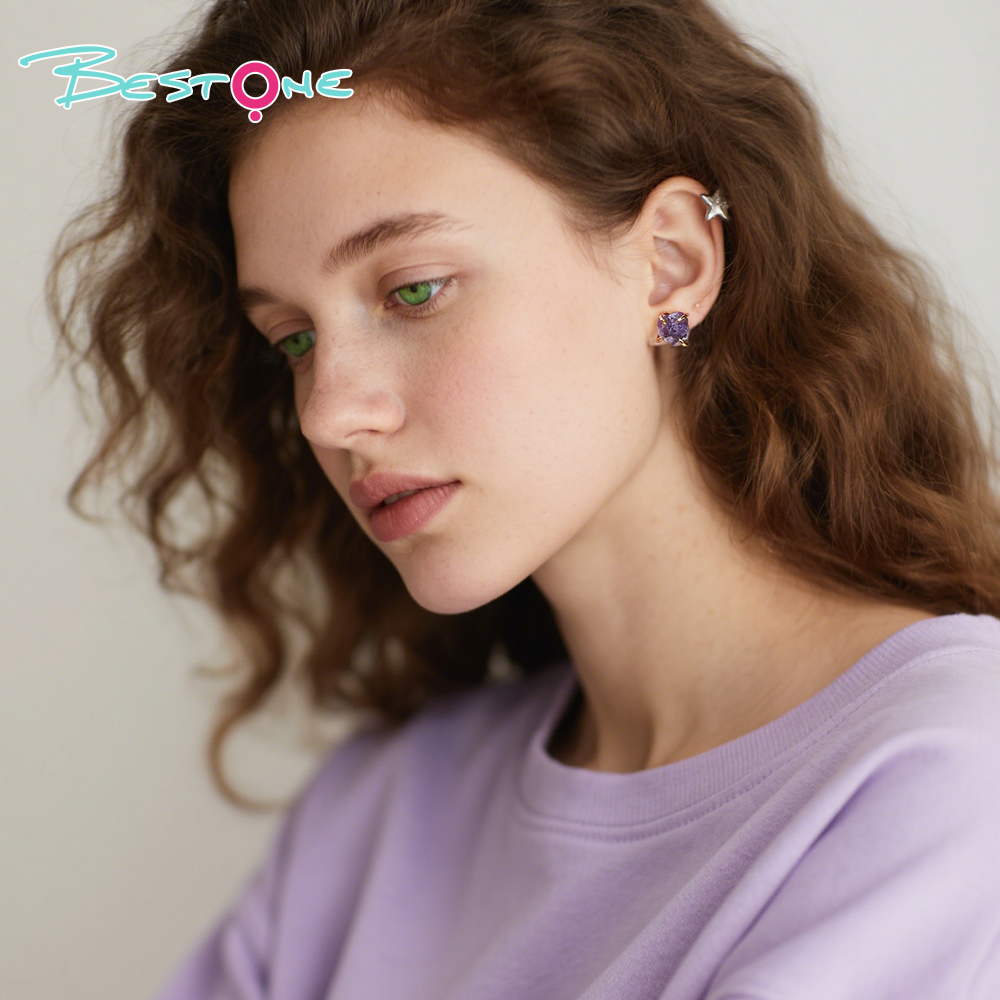 Raw Elegance Natural Gemstone Stud Earrings – Prong Set, 10–12mm