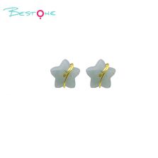 Wishing Star Wire-Wrapped Gemstone Stud Earrings – 12mm