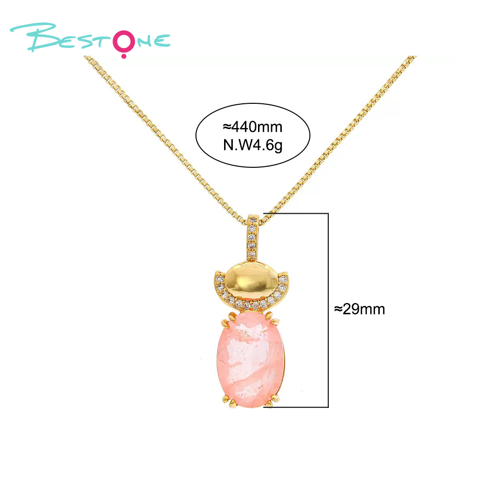 Brilliance Set – Pink Zircon Earrings & Necklace (10×14mm)