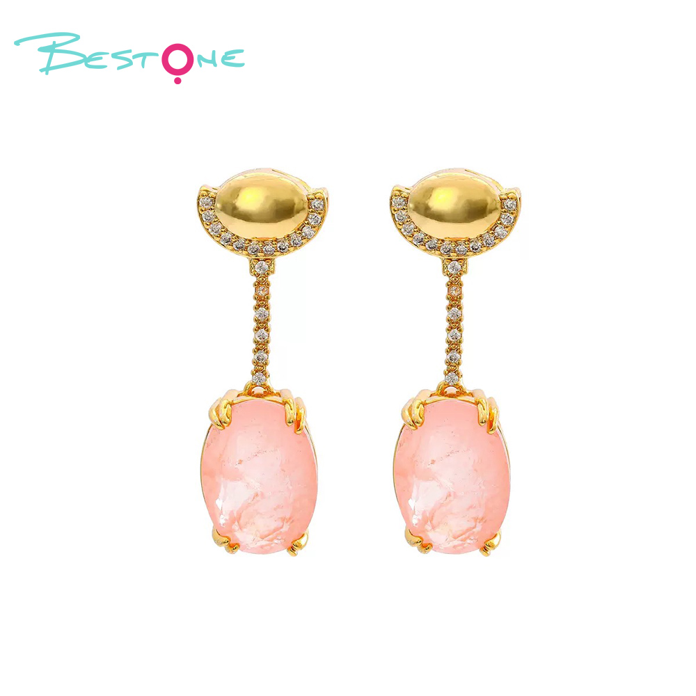 Brilliance Set – Pink Zircon Earrings & Necklace (10×14mm)