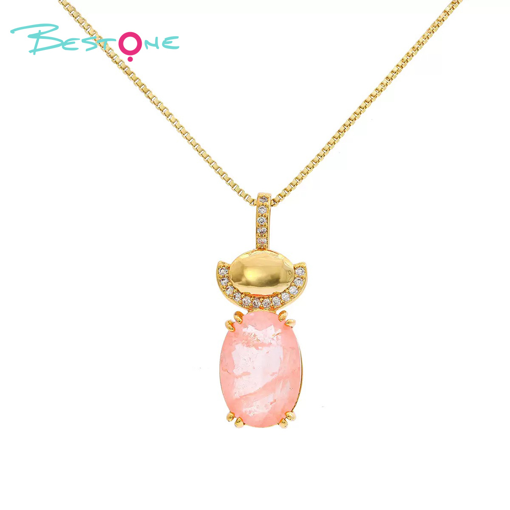 Brilliance Set – Pink Zircon Earrings & Necklace (10×14mm)