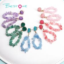 Elemental Geode Drop Earrings – 73mm