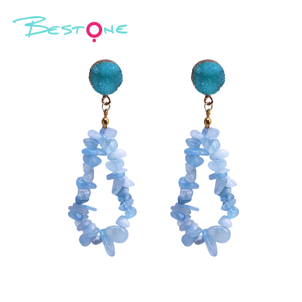 Elemental Geode Drop Earrings – 73mm