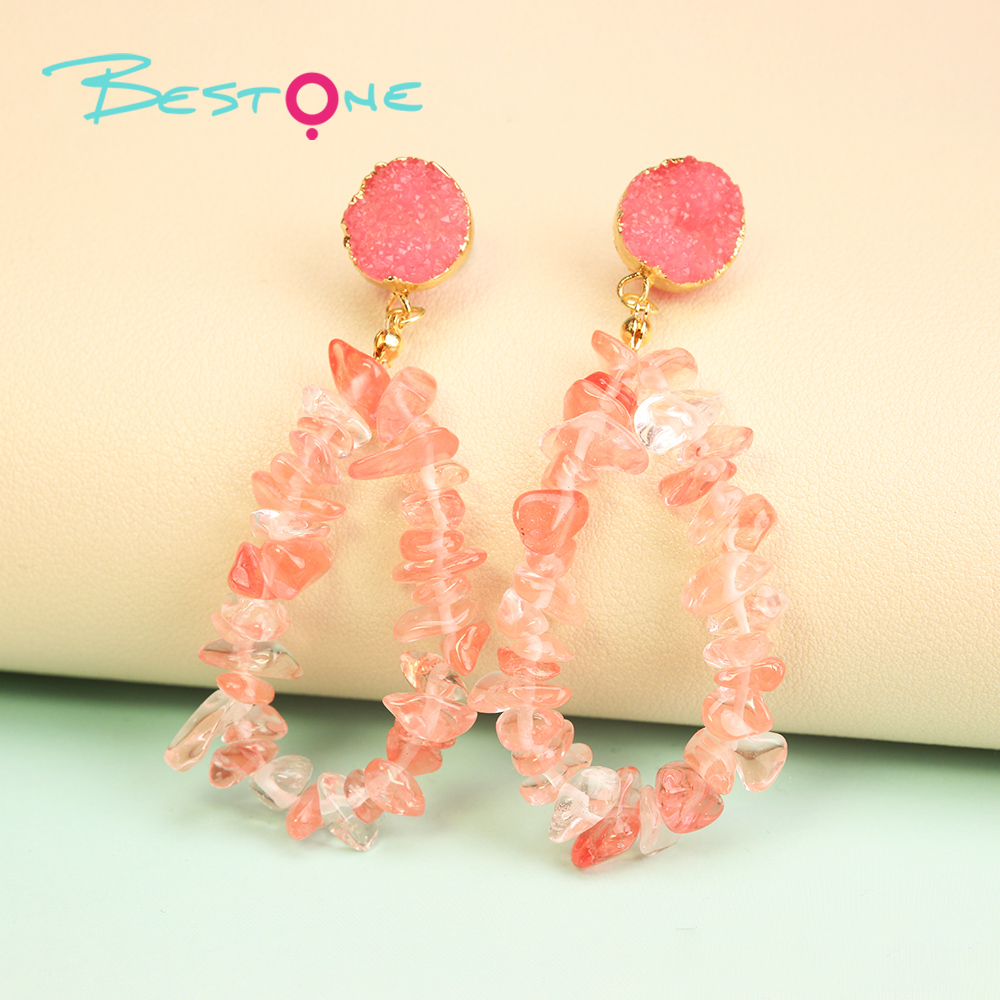 Elemental Geode Drop Earrings – 73mm