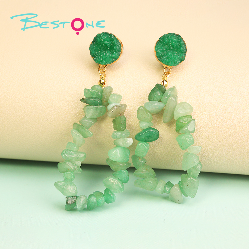 Elemental Geode Drop Earrings – 73mm