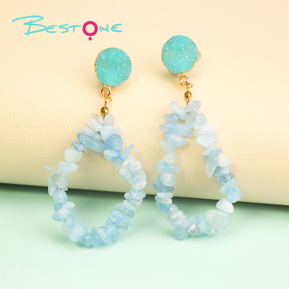 Elemental Geode Drop Earrings – 73mm