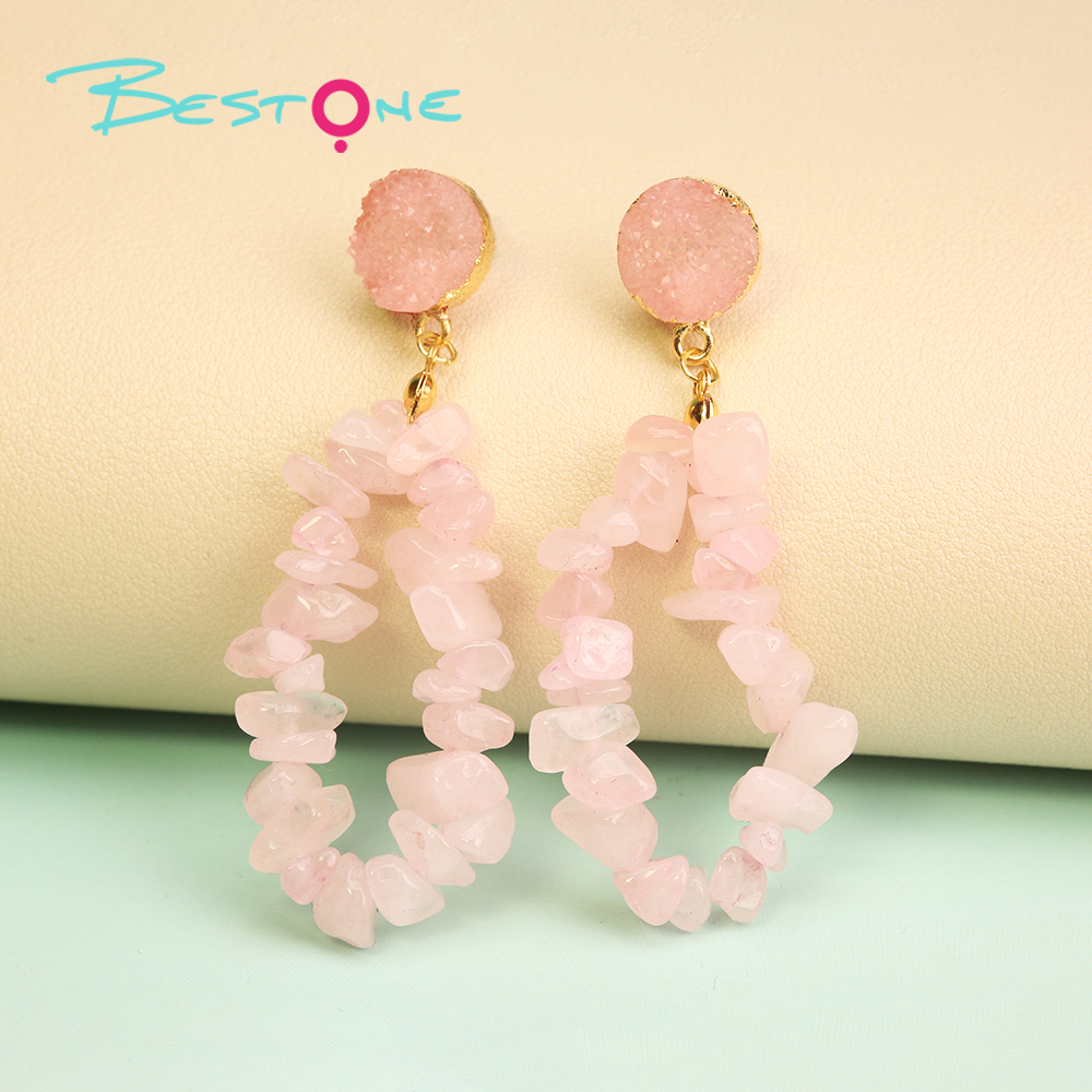 Elemental Geode Drop Earrings – 73mm