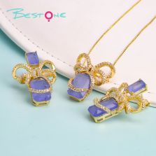 Fusion Art Glass Jewelry Set 2 – Earrings & Necklace